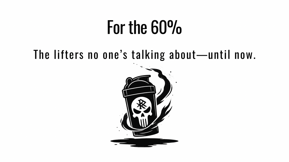 For the 60 graphic highlighting unseen lifters with a shaker cup and bold text